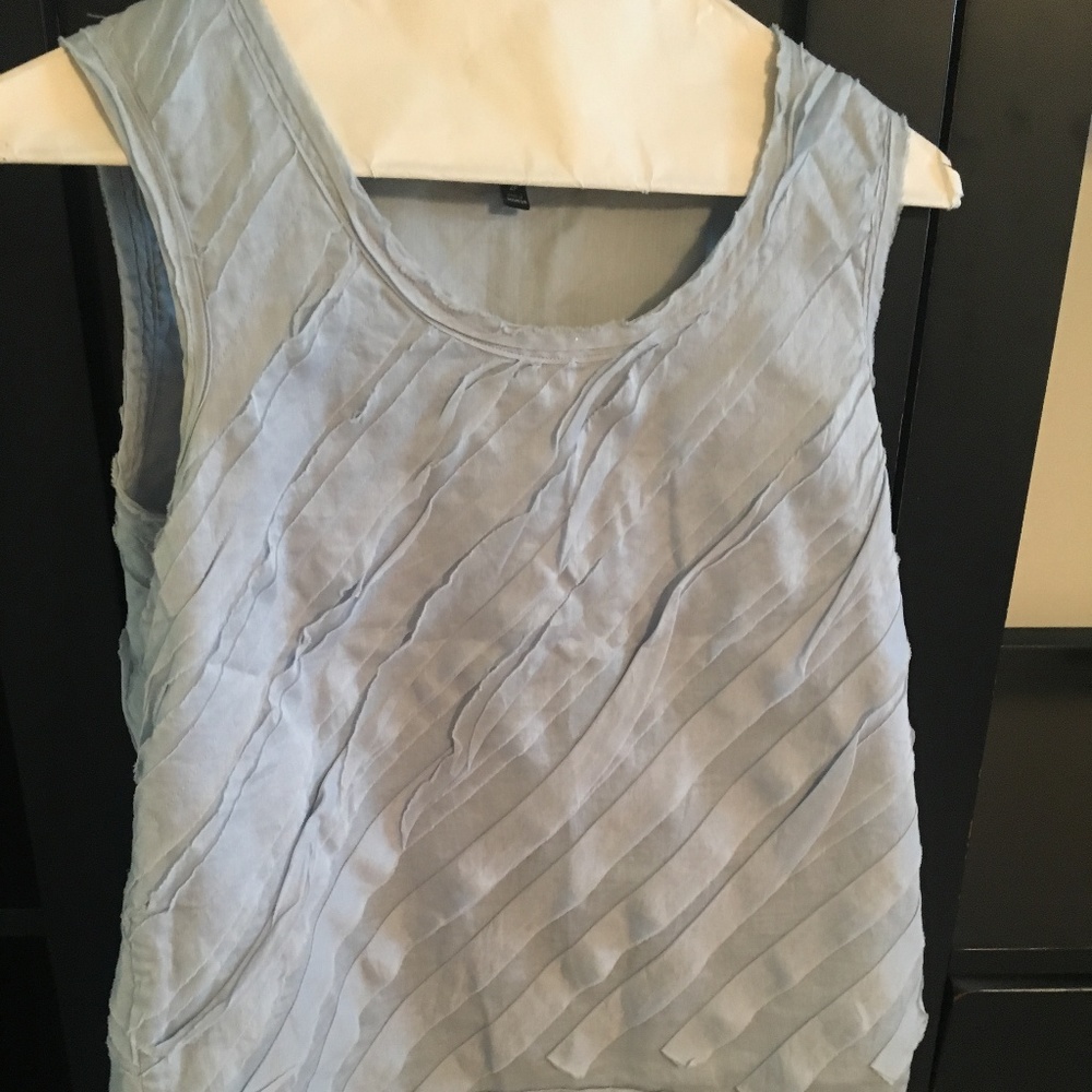 Silver blue sleeveless blouse Talbot's Sz 2P